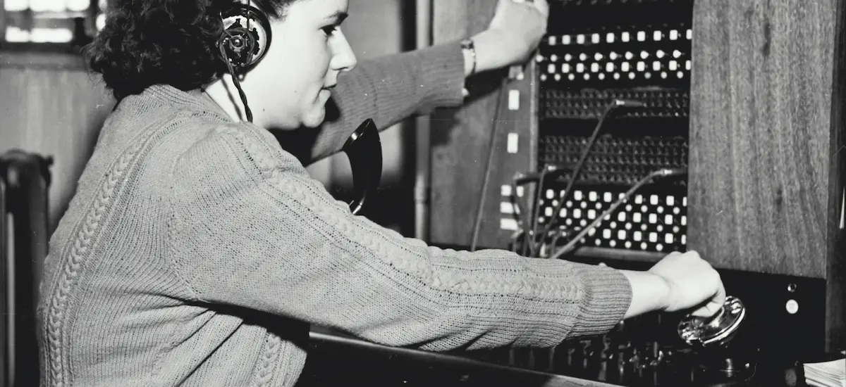 Archive photo of a switchboard operator.